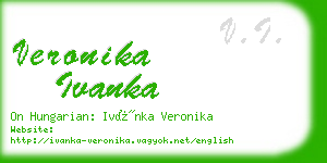 veronika ivanka business card